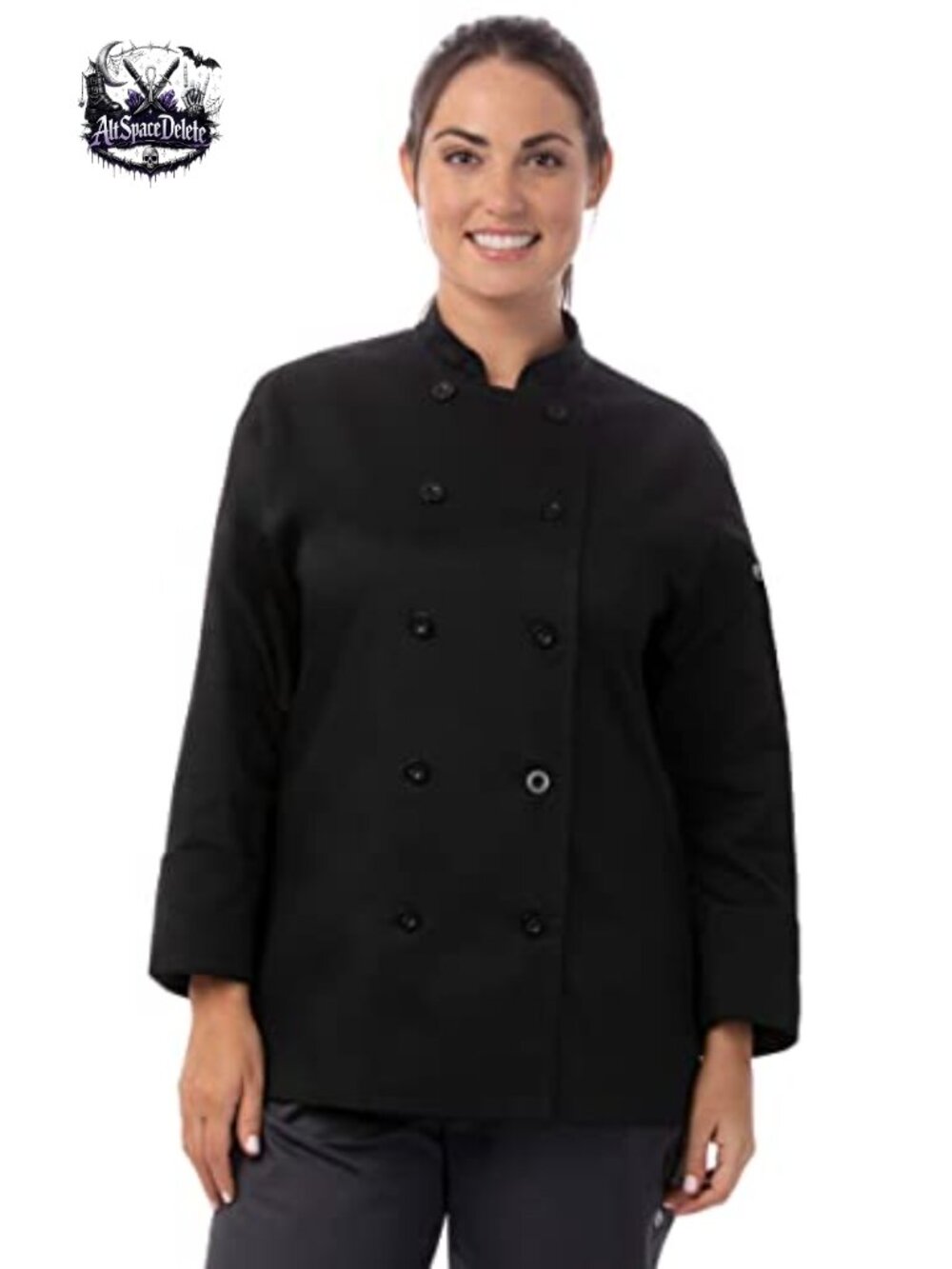 Women's Le Mans Chef Coat Polyester Cotton Double Breasted